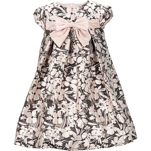 Yatheen Little Girl and Inflat Metallic Jacquard A-line Dress Kids Party Dresses