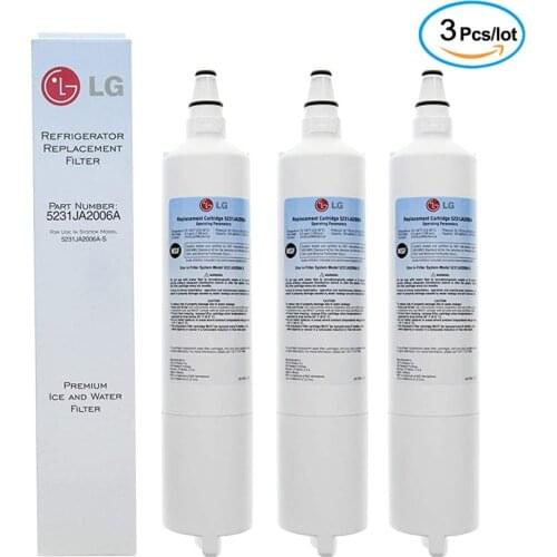 Replace the refrigerator filter LG LT600P, suitable for 5231JA2006, 5231JA2006A, 5231JA2005A, 5231JA2006F, 5231JJ2001C. 3 pack