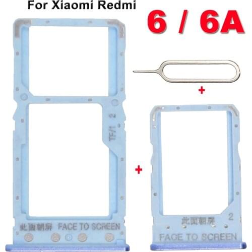 1set Brand New SIM Card Tray Holder Slot For Xiaomi Redmi 6 6A SIM Tray Container Adapter Replacement Part