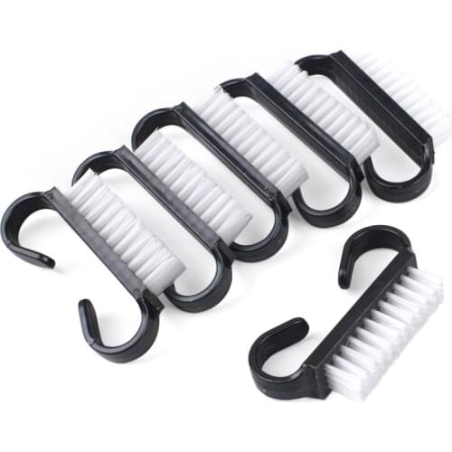 10Pcs Black Nail Art Brush Dust Powder Cleaning Brush Plastic Handle Soft Remover Accesoires Manicure Nail Art Brushes Set