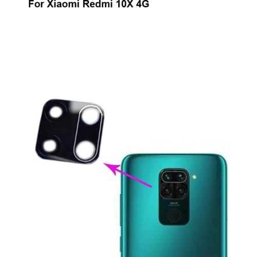 2PCS Tested New For Xiaomi Redmi 10X 4G Rear Back Camera Glass Lens Xiao mi Redmi 10 X 4G Repair Spare Parts Replacement