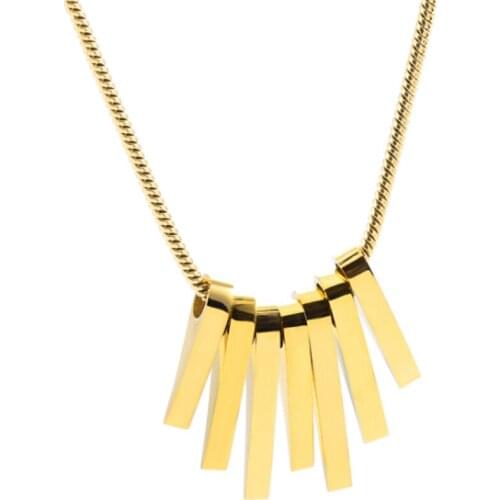 316L A String of Tassel Snake Bone Chian Titanium Steel Necklace Female All-match Pendant Does Not Fade Good Luck Necklace