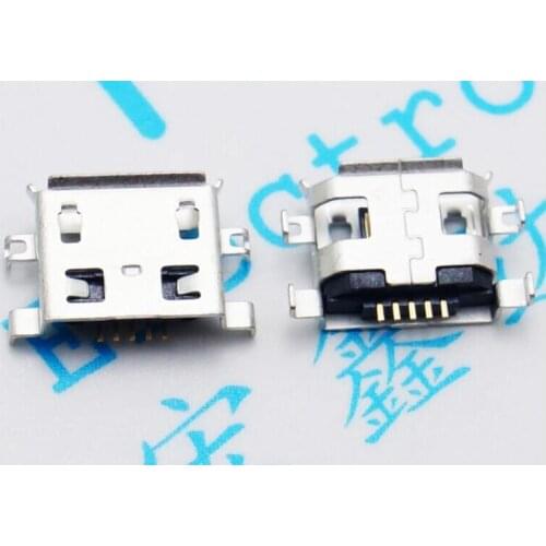 100Pcs Micro Usb 5Pin B Type Female Connector For Mobile Phone Micro Usb Jack Connector 5 Pin Charging Socket