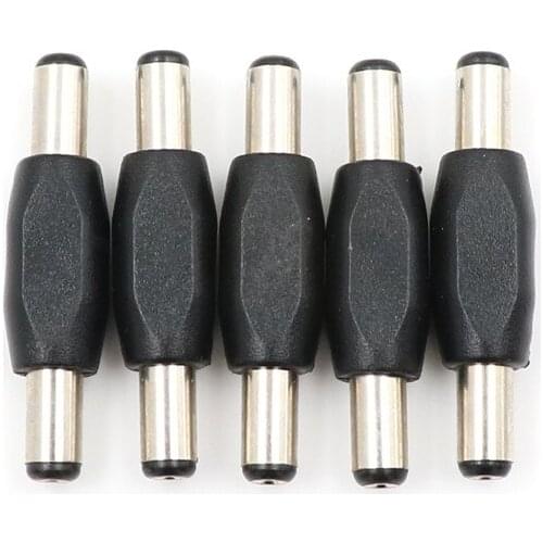 5pcs DC Power Plug Connector Male To Male Panel Mounting Plugs Adaptor 5.5*2.1 Mm / 5.5x2.1mm