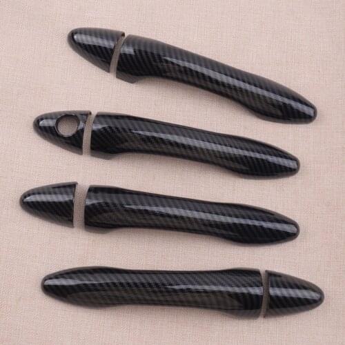 8Pcs/Set Car ABS Side Door Handle Cover Trim Carbon Fiber Style Fit For Kia Optima K5 2011 2012 2013 2014 2015 Accessories