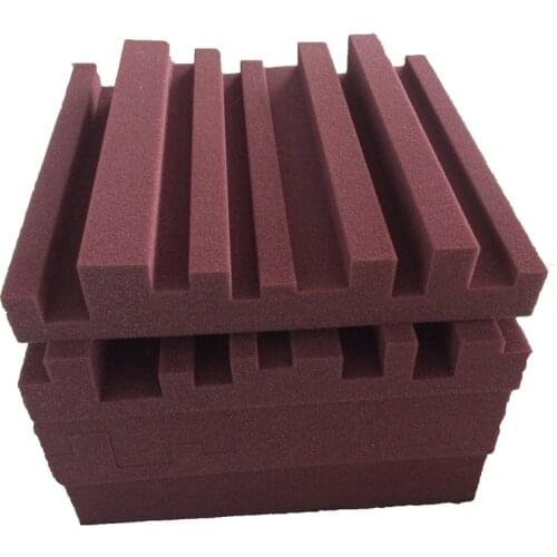 Acoustic Diffuser Panels Metro Burgundy Spong 30X30X5CM Sound Proof Studio Foam
