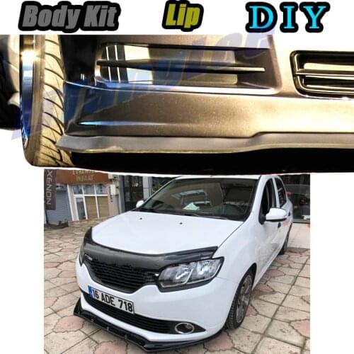 Car Bumper Lip Front Spoiler Skirt Deflector For Renault Symbol / Thalia / Citiu Tune Car Modified Body Kit VIP Hella Flush Lips