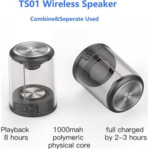 Bluetooth Speaker Wireless Speaker ST01 Dual Speaker 6W Conbine&Seperate Mode Stereo Surround 2000mAH Waterproof for IOS Android