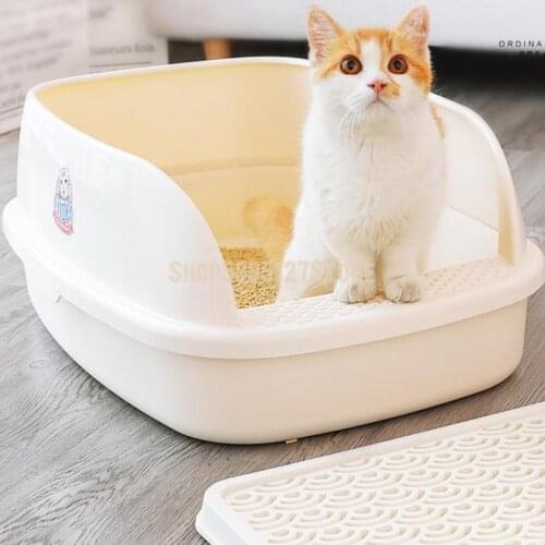 Cat Litter Basin Super Large Open Semi Closed Cat Puppet Cat Toilet Sand Table