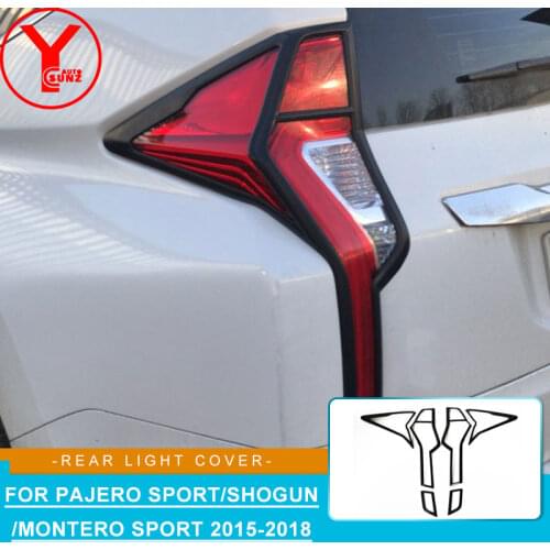 YCSUNZ ABS 2016-2018 black tail light cover For MITSUBISHI PAJERO SPORT montero sport shogun 2016 2017 2018 2019 accessories