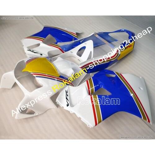 Cheap For Honda VFR800 98-01 VFR 800 VFR800RR VFR 800RR 1998 1999 2000 2001 98 99 00 01 Blue Fairing Kit