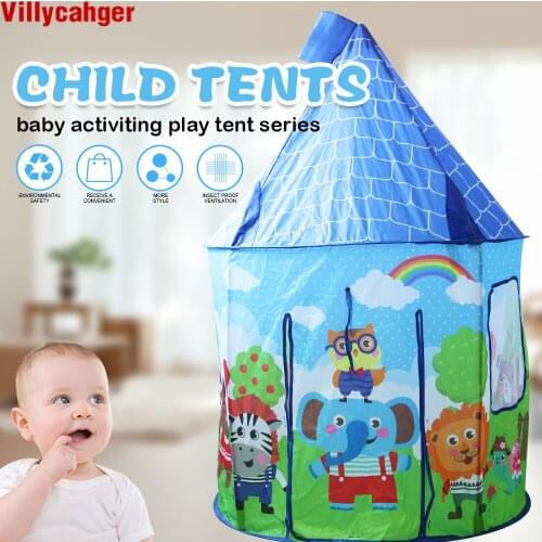 Children Play Tent Cubby Tipi Tent Children Portable Foldable Play House Castle Tents Outdoor Kids Activity House for Kid Gift