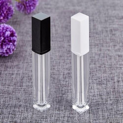 DIY Empty Plastic Lipgloss Tube Empty Transparent Beauty Tool Sample Refillable Lip gloss Vial Bottles Travel Bottle 20pcs/lot
