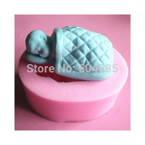 Soap Mold Moulds Sleeping Baby In Glove Flexible Silicone Mold For Soap Candy