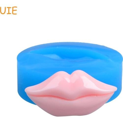 FYL327U 40.7mm Lips Flexible Silicone Mold - for Fondant Cake Decoration, Baking Tools, Jewelry DIY, Resin, Chocolate, Clay Mold