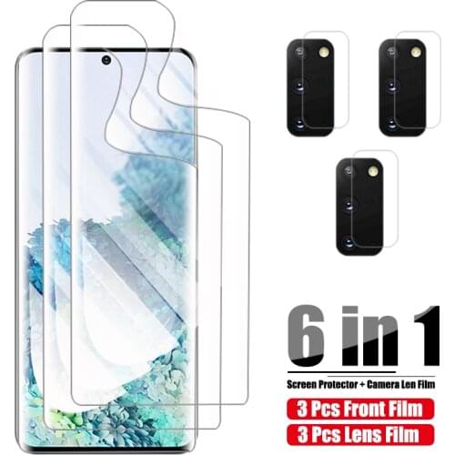 Hydrogel Front Film For Samsung Galaxy S20 Plus Note 20 Ultra Full Screen Protector For Samsung Note20 Camera Protective Glass