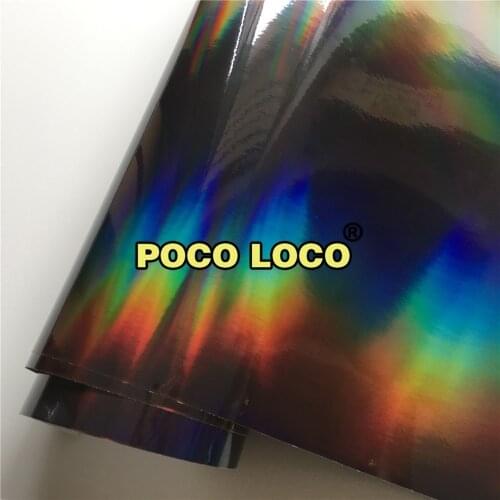Holographic Laser Chrome Iridescent Car Wrap Vinyl Film Auto Tint Stickers Black Excellent To Wrap Beautify Your Car