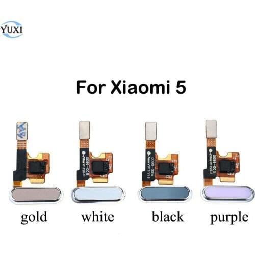 YuXi For Xiaomi Mi5 Home Button Fingerprint Menu Return Key Recognition Sensor Flex Cable Ribbon For Xiaomi Mi 5 Replacement