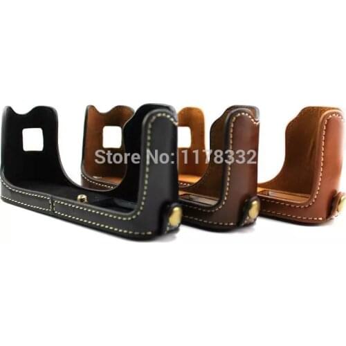 Leather Camera Case Bag New Hard Camera Half Body Set Case Shoulder Strap for Fujifilm Fuji X100 X100S X100T Leather