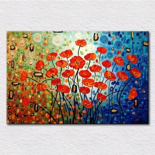 Beautiful print abstract Floral Canvas oil painting art for bedroom to hang on bedside free shipping