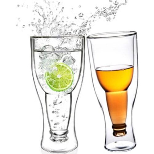 Double Coffee Mugs Insulation Glass Double Wall Glass Heat Resistant Tea Cup Creative Gift Drinkware Milk Beer Wine Drinking Cup