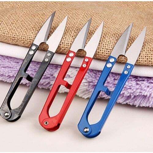 Pulaqi Multi-Purpose Scissor U Shape Clippers Stainless Steel Embroidery Craft Scissors Trimming Scissors Nippers Home Supplies