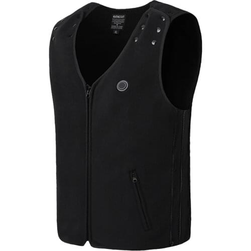 Men USB Electric Heated Vest 5 Areas Abdomen Back Heating Jacket For Fishing Skiing Motorcycles Riding Winter Warm Coat Clothing