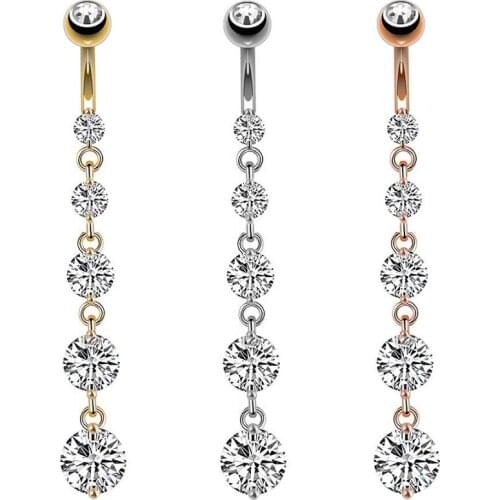 New Popular Exquisite Pendant Belly Navel Stud Puncture Navel Ring Navel Stud Belly Piercing Women Accessories