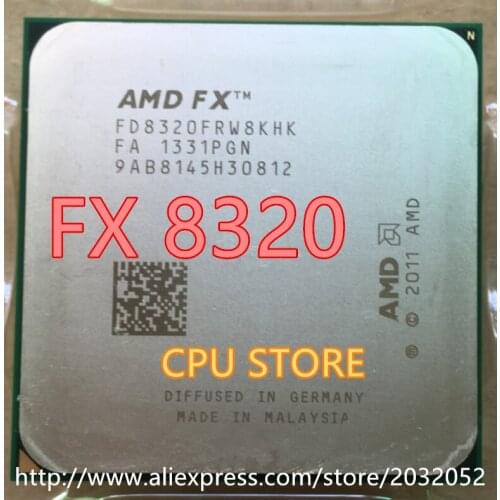 AMD FX 8320 3.5GHz Eight-Core 3.5G/8M/125W Processor Socket AM3+ CPU Bulk Package FX-8300 (working 100% Free Shipping)