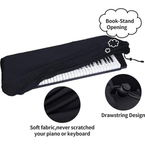 Electronic keyboard shell dustproof black piano keyboard protection dust cover suitable for 88-key electronic elastic cover