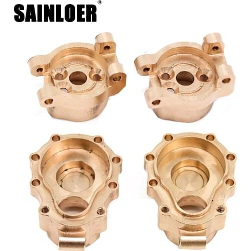 SAINLOER 1/10 climbing car TRX4 TRX6 bridge side counterweight rear axle brass gear cover C seat modification and upgrade Parts