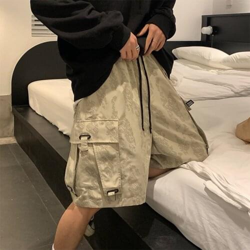 Cargo Shorts Mens Summer Fashion Loose Fat Plus Size Casual Camouflage Five-point Pants