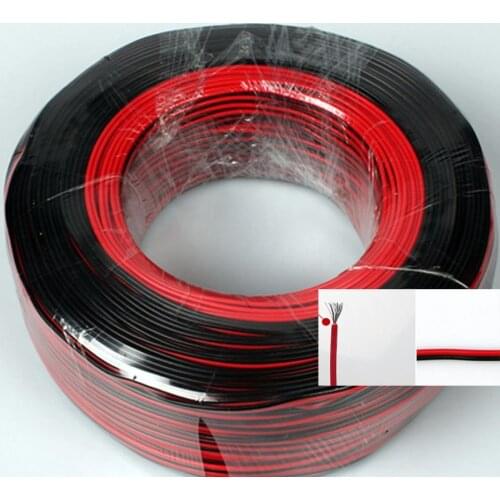 18meters Electrical Wire Tinned Copper 2 Pin insulated PVC Extension LED Strip Cable Red Black Wire Electric Extend Cord