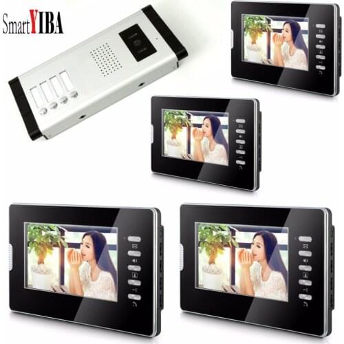 SmartYIBA 7" Private Flats Video Door Phone Video Intercom Hands-free Video&Audio Intercomunicador Doorbell for Apartment