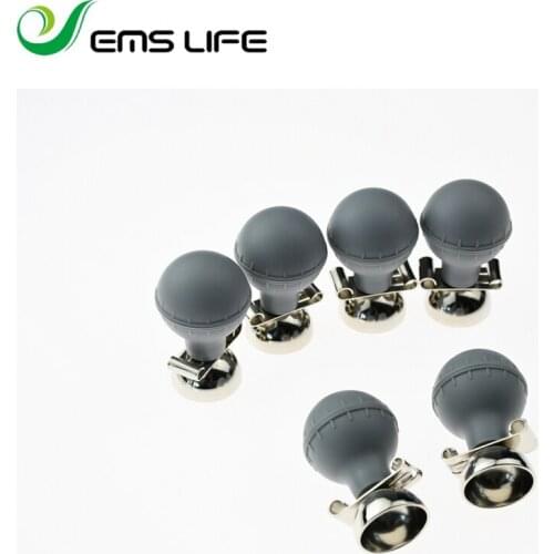 Grey Nickel-plated EKG Suction Electrodes,3.0&4.0 double purpose,metal part OD=21mm,ball OD=27mm