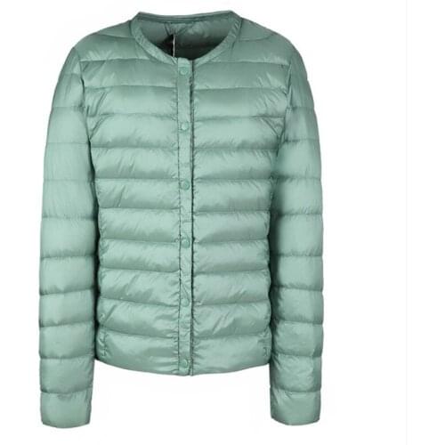 Sanishroly 2019 Women Thin Outerwear Autumn White Duck Down Jacket Female Ultra Light Down Coat Parka Short Tops Plus Size SE507