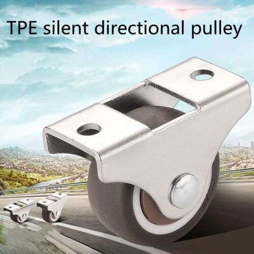 1 Inch Directional Wheel Mute Soft Rubber Slug Accessories Furniture Bookcase Heavy Tatami Drawer Wheel Small Pulley