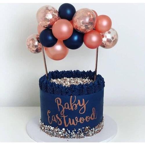 1set Creative 10pcs 5inch Balloon Cake Topper Set Birthday Party Decoration Cake Toppers Baby Shower Wedding Decor Supplies