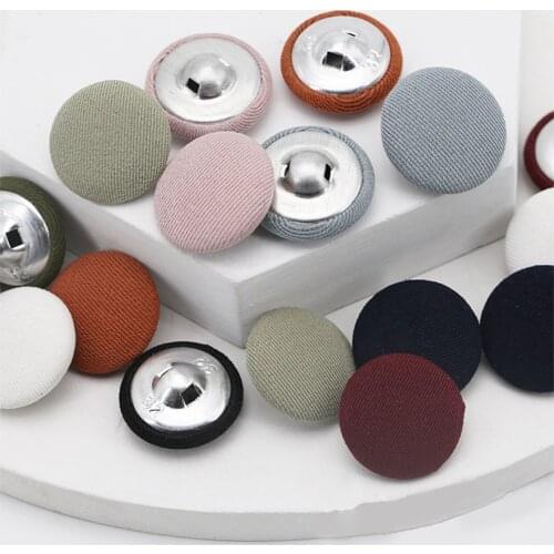 10pcs/lot Sewing Metal Manualidades Buttons Diy Accessories Aluminum Button for Clothing Decorative Colorful Cloth Buttons