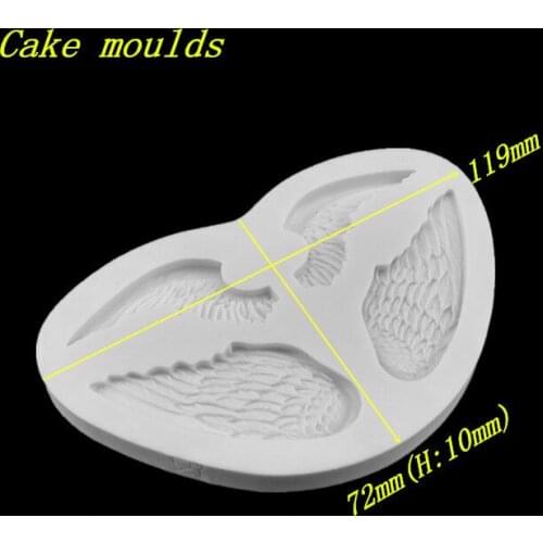 119*72*10mm wing shape silicone mold fondant cake chocolate decoration mould baking tools DIY craft mold