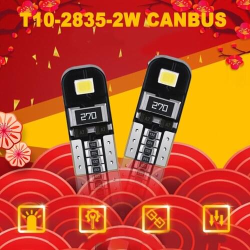 2pcs t10 2835 2smd canbus led t10 Small lights T10 reading light License Plate Light Semaphore The width light