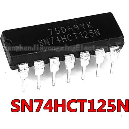 5PCS/lot 74HCT125N SN74HCT125N 74HCT125 DIP-14 goodquality