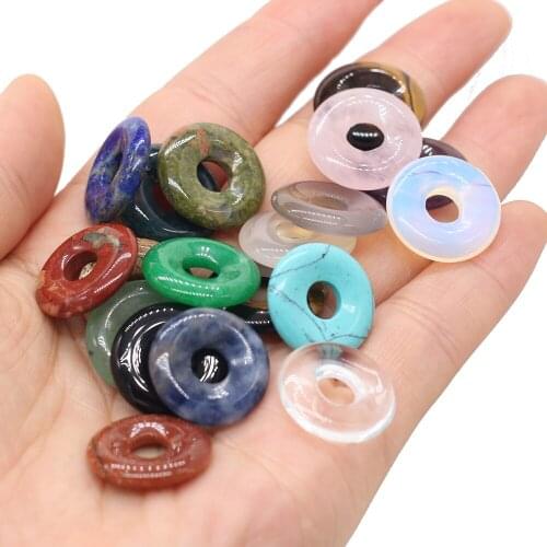 1PCS 2021 Explosion Natural Stone Round Big Hole Beads High Quality Handmade DIY Necklace Bracelet Anklet Earrings Jewelry Gift