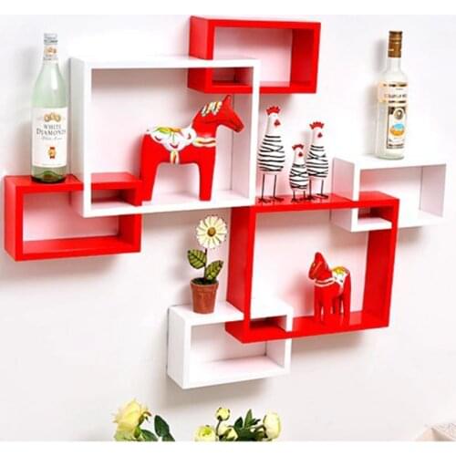 3pcs/set Korea style wooden wall shelf wall clapboard decoration Childrens room toy display stand livingroom home decor