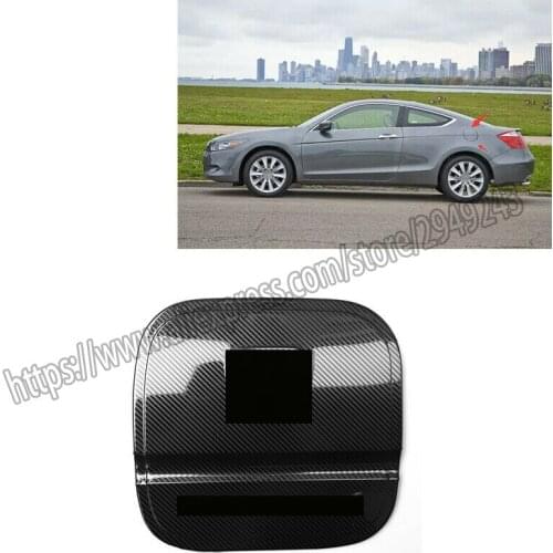 For Honda 8th Accord 2008-2012 Outside Fuel Oil Tank Cap Cover Trim Carbon Fiber Steel
