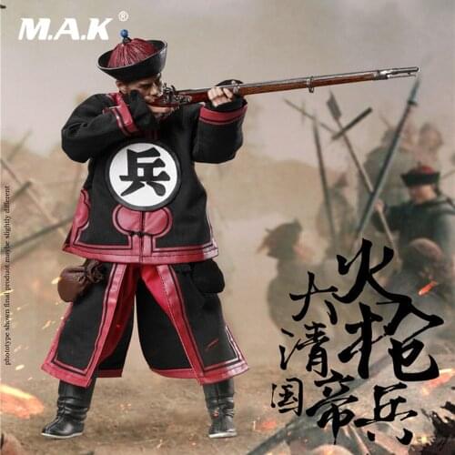 For Collection 1/6 Scale NO.0005 Qing Dynasty Series Musketeer Solider Eddie Peng Yuyan Figure Toy for Fans Holiday Gifts