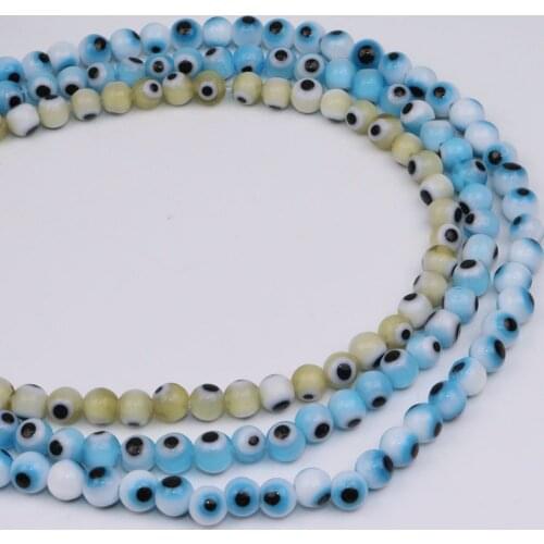 Eruifa About 98pcs 4mm Round Colored Glaze Beads Charms Pendant Jewelry DIY Hand Making Earring Necklace Bracelet More Colors
