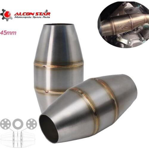 Alconstar- Motorcross Motorcycle Exhaust Expansion Pipe Muffler Catalyst 45mm Dirt Bike Universal Modified Muffler For Pit Bike