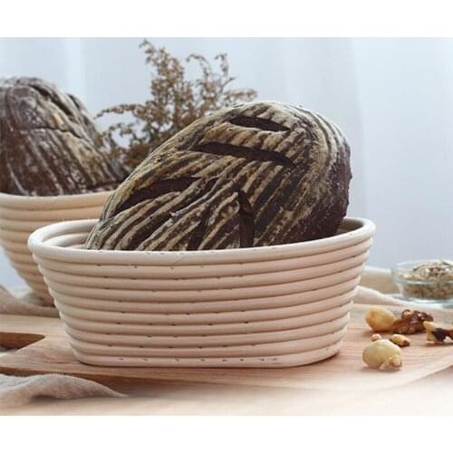 Bread Proofing Basket Oval Rattan Wicker Dough Fermentation Sourdough Banneton Bread Basket Bowl Baking kitchen Tools