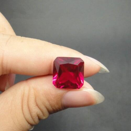 Joanlyn Ruby Square Faceted Gemstone Radiant Cut Ruby Gem Multiple Sizes to Choose C29R